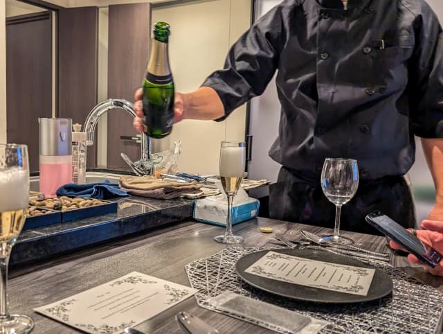 Having a private chef in our rental meant we could completely relax, watch the cooking process up close, and chat directly with him.