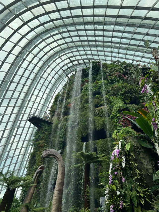 The Flower Dome is colorful and perfect for photos, while the Cloud Forest is more breathtaking to the naked eye.
