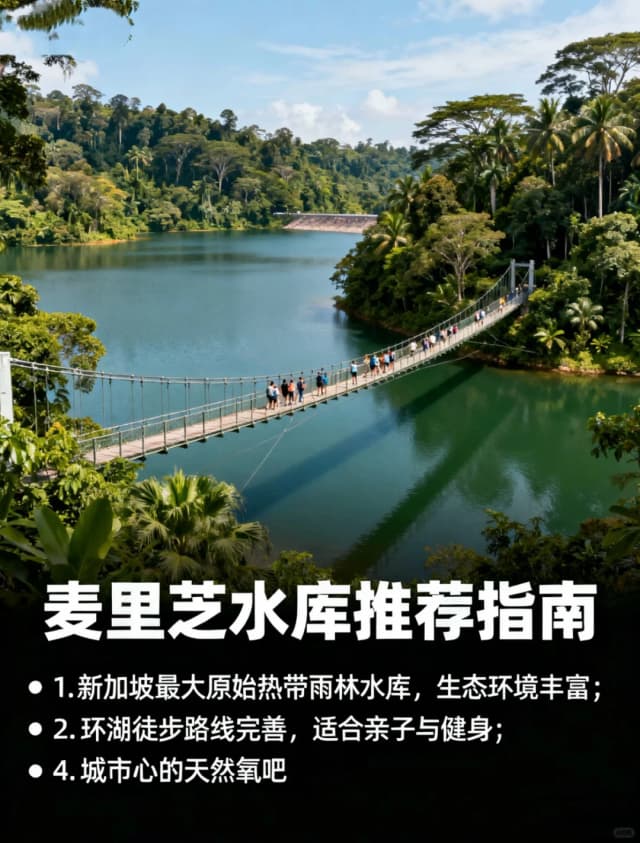 Discover Singapore's 'natural oxygen bar' at MacRitchie Reservoir, a local favorite for its scenic hiking trails, wild monkeys, and iconic treetop walk.